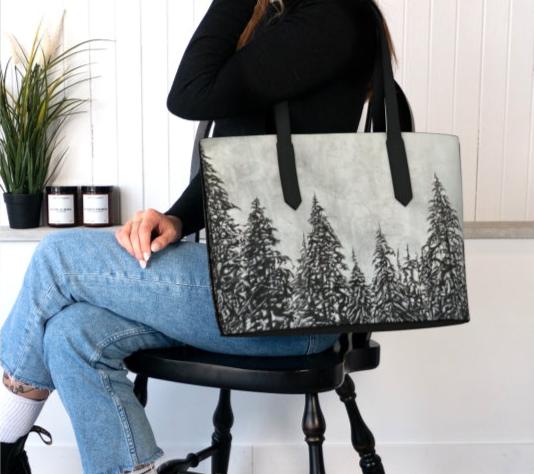 'Forest Lace' Vegan Leather Tote