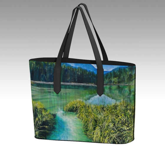 'One Mile Lake' Vegan Leather Tote