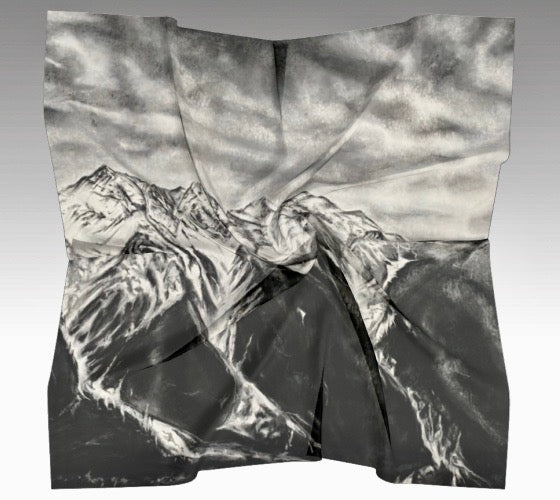 'Ts'zil / Mnt Currie' Silk & Modal Oversized Scarf