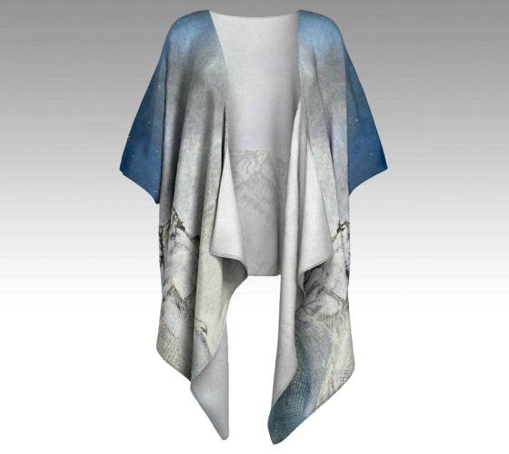 Starry Night Over Ts'zil Silk Kimono