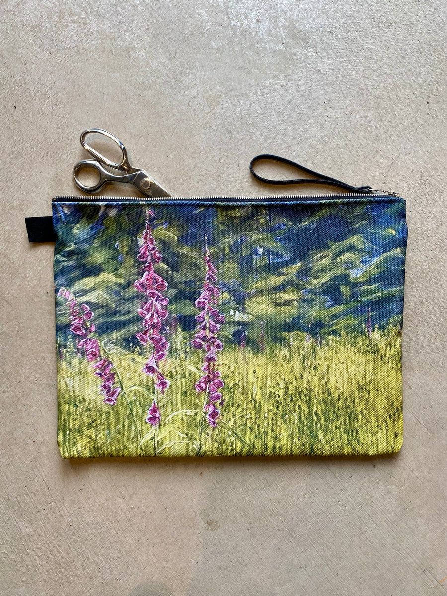 'Gambier Island Foxgloves' Zipper Carry All