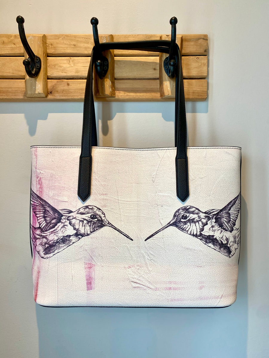 'Hummingbird Talk' Vegan Leather Tote